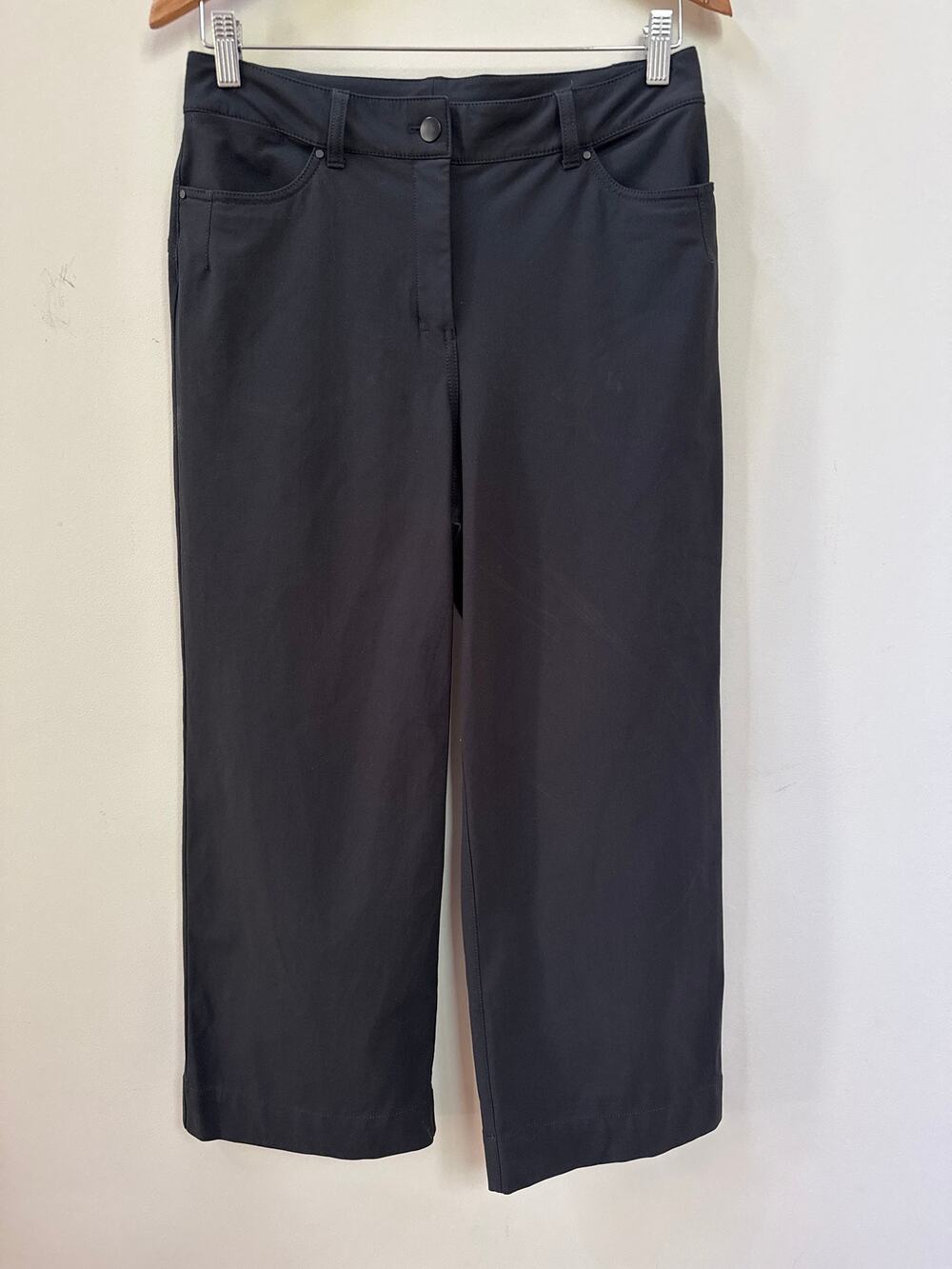 Lululemon City Sleek 5 Pocket Wide-Leg High Rise 7/8 Length Pant Black 29